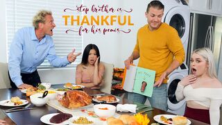 Beaux-frères se masturbent à Thanksgiving, les filles partagent