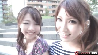 Yume Mizuki e Koto Shizuku attendono il fidanzato per un appassionato trio