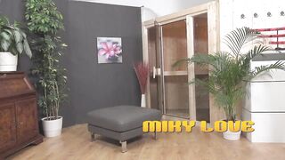 Kinky girl drinks her own piss in this solo scene
