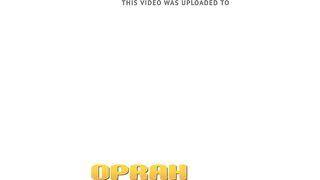 Blonde Oprah's Leather Couch Pissing Fetish in Lingerie