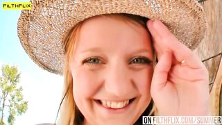 Outdoor Holiday Fuck For Teen Blonde