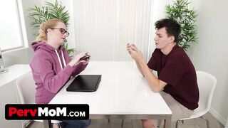 Supportive Step Mom Audrey Madison Encourages Step Son To Play Football With A Creampie - PervMom
