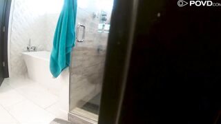 Invasão do Chuveiro de Athena Rayne Espião Foda e Creampie