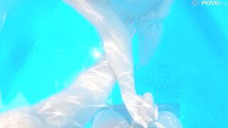 Sibilas Piscina Provocante Provocação Antes de Foder e Facial