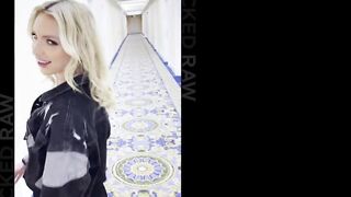Blonde baise gros pénis noir à l'hôtel
