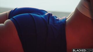 Blonde Alexa Flexy Taken by BBC While He Works Out