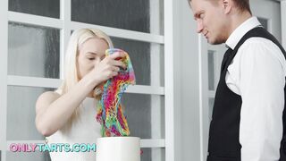 Blonde College Cutie Fucks New Neighbor After Crushed On Him